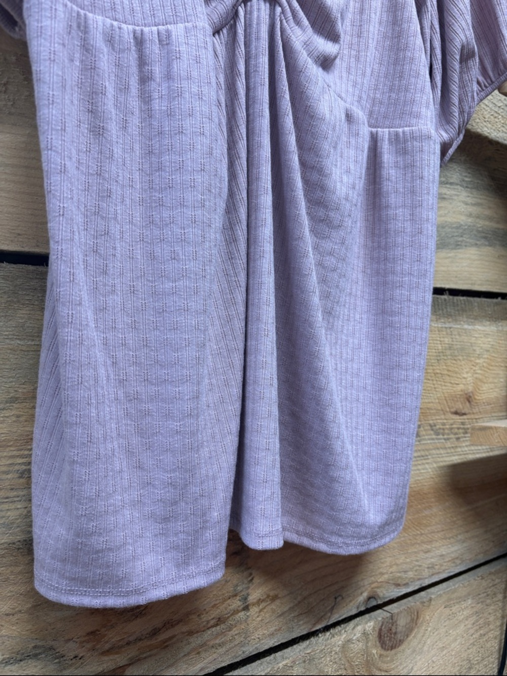 Maurices Ribbed Blouse with Ruched Front - Picture 4 of 7